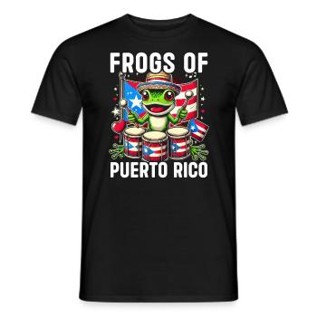 Coqui Frog Puerto Rico Pride Boricua Puerto Rican - Men's T-Shirt - black - Front - AI Model Male 178 light (178cm)