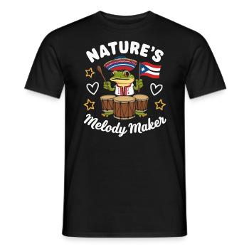 Coqui Grenouille Porto Rico Pride Boricua Portoricain - T-shirt homme - noir - Devant - AI Model Male 178 light (178cm)