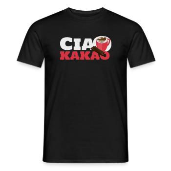 Ciao Kakao Lustiger Spruch Schokolade - Männer T-Shirt - Schwarz - Vorne - AI Model Male 178 light (178cm)
