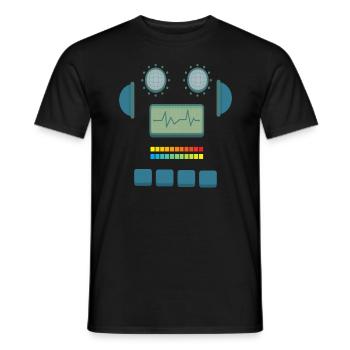 Roboter Kostüm Robotik Technik - Männer T-Shirt - Schwarz - Vorne - AI Model Male 178 light (178cm)