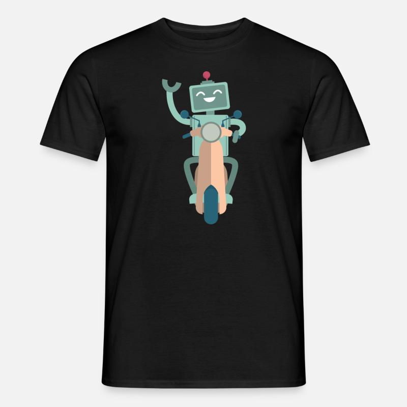 Süßer Roboter Robotik Technik - Männer T-Shirt - Schwarz