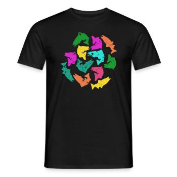 Lachs Lachse Angeln Fischen Erlebnis - Männer T-Shirt - Schwarz - Vorne - AI Model Male 178 light (178cm)