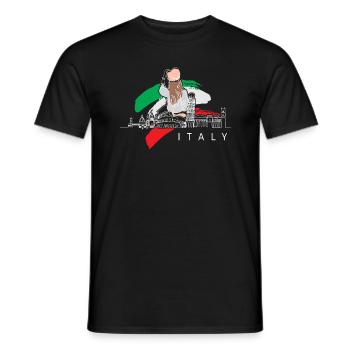 Italien Italie Italien - T-shirt homme - noir - Devant - AI Model Male 178 light (178cm)