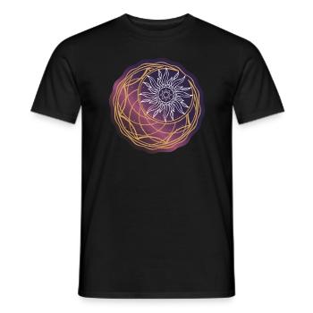 Univers Soleil et Lune - T-shirt homme - noir - Devant - AI Model Male 178 light (178cm)