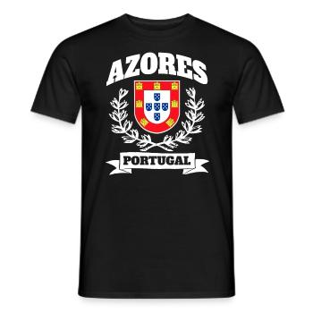 Azores Island Portugal Portuguese Pride - Men's T-Shirt - black - Front - AI Model Male 178 light (178cm)