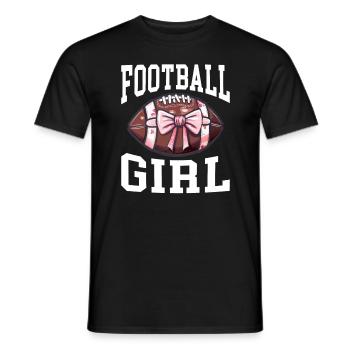 Football américain fille arc - T-shirt homme - noir - Devant - AI Model Male 178 light (178cm)