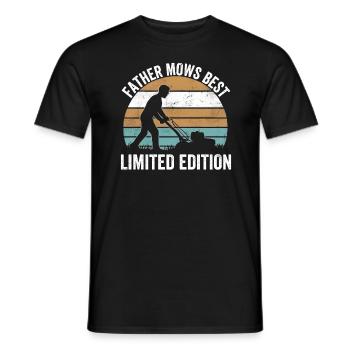 Father Mows Meilleure édition limitée - Vintage Sunset - T-shirt homme - noir - Devant - AI Model Male 178 light (178cm)