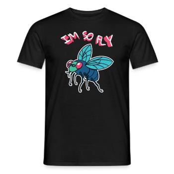 I ́M So Fly Fly Insects Fly - Men's T-Shirt - black - Front - AI Model Male 178 light (178cm)