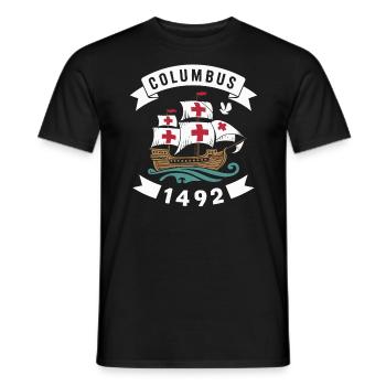Columbus Day Christopher Columbus Italian American - Men's T-Shirt - black - Front - AI Model Male 178 light (178cm)