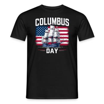 Columbus Day Christopher Columbus Italian American - Men's T-Shirt - black - Front - AI Model Male 178 light (178cm)