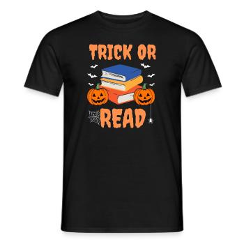 Trick Or Read - Men's T-Shirt - black - Front - AI Model Male 178 light (178cm)