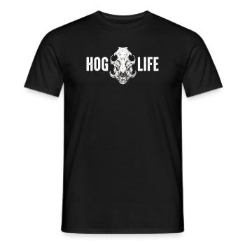 HOG LIFE Hog Hunter Javelina Hunting Wild Boar Pig - Men's T-Shirt - black - Front - AI Model Male 178 light (178cm)