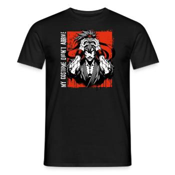 Anime Manga // my costume didn't arrive // AS009 - Men's T-Shirt - black - Front - AI Model Male 178 light (178cm)