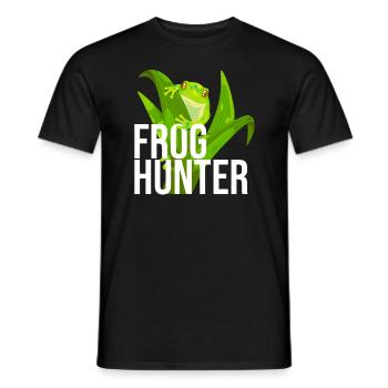 Chasseur de grenouilles, Grenouille, Grenouille arboricole, Amphibien - T-shirt homme - noir - Devant - AI Model Male 178 light (178cm)