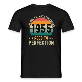 L’homme Le mythe La légende 1955 Perfection vieillie - T-shirt homme - noir - Devant - AI Model Male 178 light (178cm)