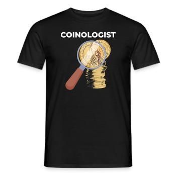 Coinologist Numismatics Numismatist - Men's T-Shirt - black - Front - AI Model Male 178 light (178cm)
