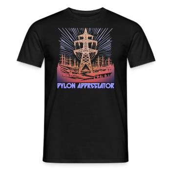 Pylon Appreciator - Colour - Men's T-Shirt - black - Front - AI Model Male 178 light (178cm)