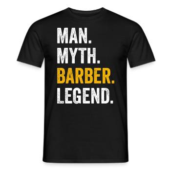 Coiffeur Cutter - T-shirt homme - noir - Devant - AI Model Male 178 light (178cm)