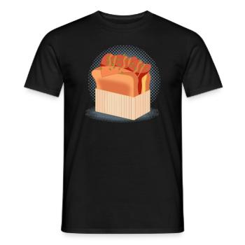 Delicious sandwich with bacon toast - Men's T-Shirt - black - Front - AI Model Male 178 light (178cm)