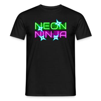 Neon Ninja Festival EDM Music Rave - Men's T-Shirt - black - Front - AI Model Male 178 light (178cm)