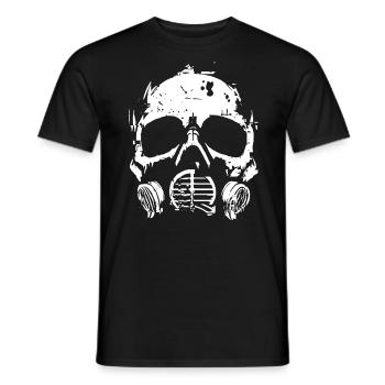 Gas Mask - Skull - Skull - Men's T-Shirt - black - Front - AI Model Male 178 light (178cm)