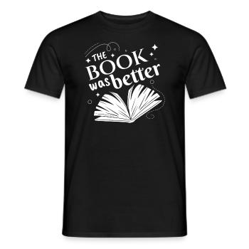 The Book Was Better Book Book Reading - Men's T-Shirt - black - Front - AI Model Male 178 light (178cm)