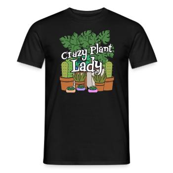 Crazy Plant Lady Plants Potted Plant - Men's T-Shirt - black - Front - AI Model Male 178 light (178cm)
