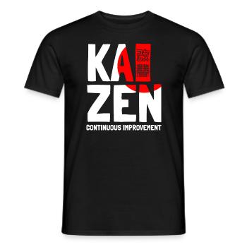 Amélioration Kaizen Japonais Japon - T-shirt homme - noir - Devant - AI Model Male 178 light (178cm)