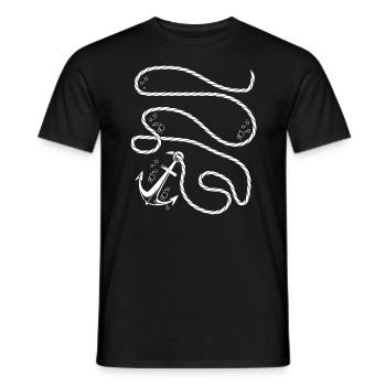 Segel Anker Segeln Segler Boot - Männer T-Shirt - Schwarz - Vorne - AI Model Male 178 light (178cm)