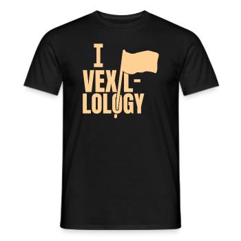 I Love Vexillology Flag Flags - Men's T-Shirt - black - Front - AI Model Male 178 light (178cm)