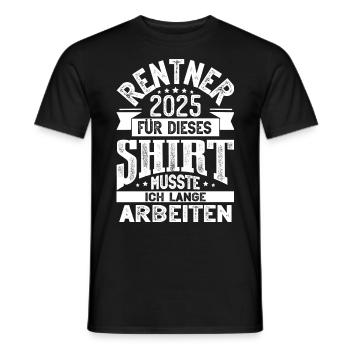 Rentner 2025 - Männer T-Shirt - Schwarz - Vorne - AI Model Male 178 light (178cm)