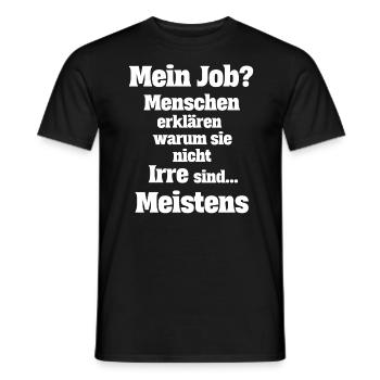 Lustiger Spruch Therapeut Menschen erklären - Männer T-Shirt - Schwarz - Vorne - AI Model Male 178 light (178cm)