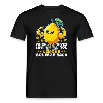 QUAND LA VIE VOUS DONNE DES CITRONS PRESSÉS - T-shirt homme - noir - Devant - AI Model Male 178 light (178cm)