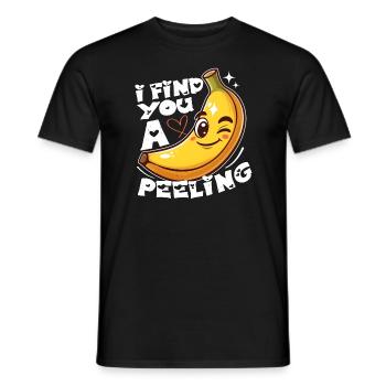 I FIND YOU A PEELING - Men's T-Shirt - black - Front - AI Model Male 178 light (178cm)