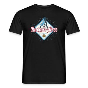 Buenos Aires Ville Argentine Rétro Tango Vintage - T-shirt homme - noir - Devant - AI Model Male 178 light (178cm)
