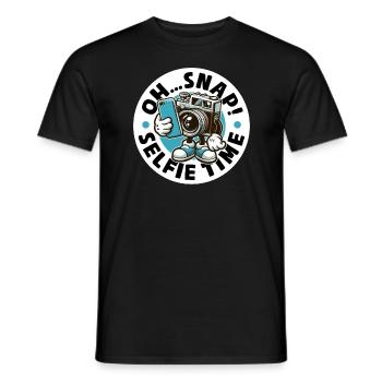 OH... CASSER! TEMPS DE SELFIE - T-shirt homme - noir - Devant - AI Model Male 178 light (178cm)