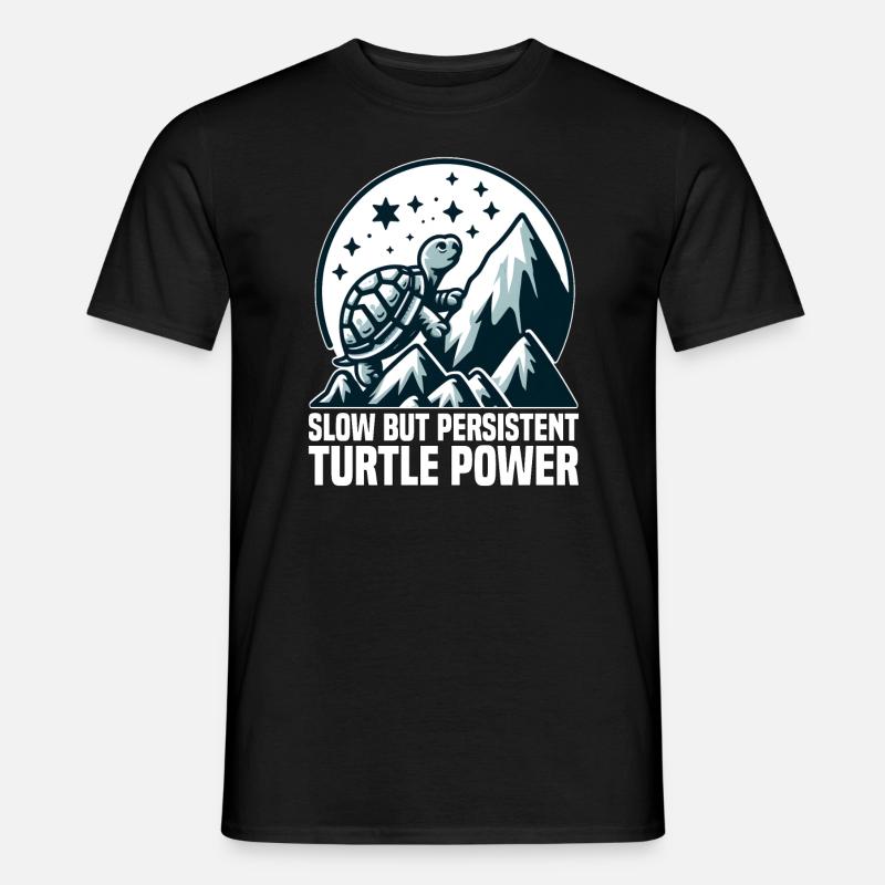 LANGSAME, ABER AUSDAUERNDE TURTLE-POWER - Männer T-Shirt - Schwarz
