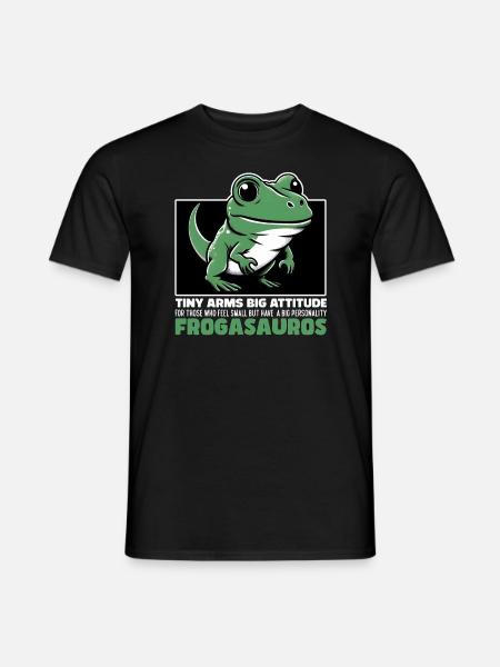 TINY ARMS BIG ATTITUDE - FROGASAURUS - Men's T-Shirt - black