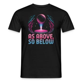 Kosmische Energie Lebensenergie Universelle Kraft - Männer T-Shirt - Schwarz - Vorne - AI Model Male 178 light (178cm)