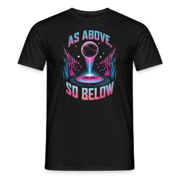 Kosmische Energie Lebensenergie Universelle Kraft - Männer T-Shirt - Schwarz - Vorne - AI Model Male 178 light (178cm)