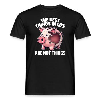 LES MEILLEURES CHOSES DE LA VIE NE SONT PAS DES CHOSES - T-shirt homme - noir - Devant - AI Model Male 178 light (178cm)