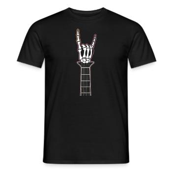 Squelette Guitariste Joueur Bones Guitariste Musicien - T-shirt homme - noir - Devant - AI Model Male 178 light (178cm)