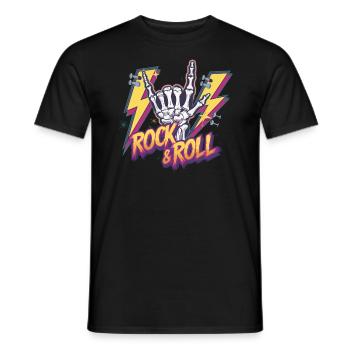 Squelette Guitariste Joueur Bones Guitariste Musicien - T-shirt homme - noir - Devant - AI Model Male 178 light (178cm)