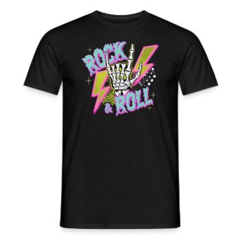 Squelette Guitariste Joueur Bones Guitariste Musicien - T-shirt homme - noir - Devant - AI Model Male 178 light (178cm)