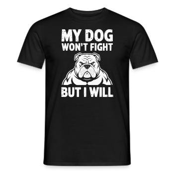 Anti Human Pro Hundeliebhaber Welpenbesitzer Welpe Hündchen Hündchen - Männer T-Shirt - Schwarz - Vorne - AI Model Male 178 light (178cm)