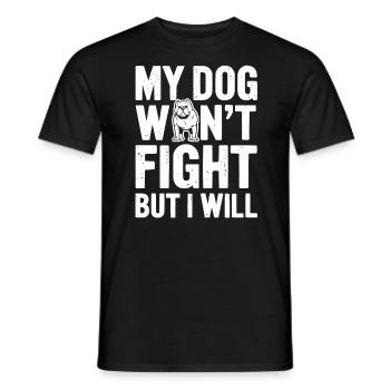 Anti Human Pro Hundeliebhaber Welpenbesitzer Welpe Hündchen Hündchen - Männer T-Shirt - Schwarz - Vorne - AI Model Male 178 light (178cm)