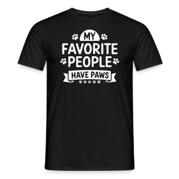 Anti Human Pro Dog Lover Puppy Owner Pup Doggy - Men's T-Shirt - black - Front - AI Model Male 178 light (178cm)