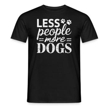 Anti Human Pro Hundeliebhaber Welpenbesitzer Welpe Hündchen Hündchen - Männer T-Shirt - Schwarz - Vorne - AI Model Male 178 light (178cm)
