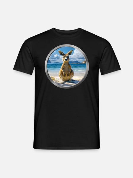 Kangaroo Animal - Men's T-Shirt - black