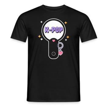 K-Pop Korean Pop Music South Korea Kpop Lightstick - Men's T-Shirt - black - Front - AI Model Male 178 light (178cm)